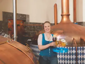 Brauereiführung mit Anna im Hofbräuhaus Traunstein.